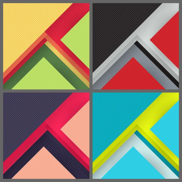 Ensemble de modèles de bannière avec motif géométrique . — Image vectorielle