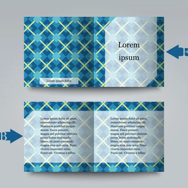 Brochure sjabloon met abstracte achtergrond. — Stockvector