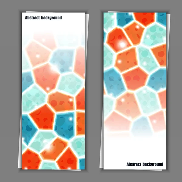 Set banner sjablonen met abstracte achtergrond. — Stockvector