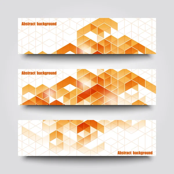 Set banner sjablonen met abstracte achtergrond. — Stockvector