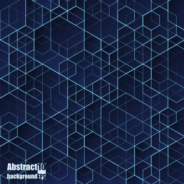 Abstracte blauwe achtergrond met geometrisch patroon. — Stockvector