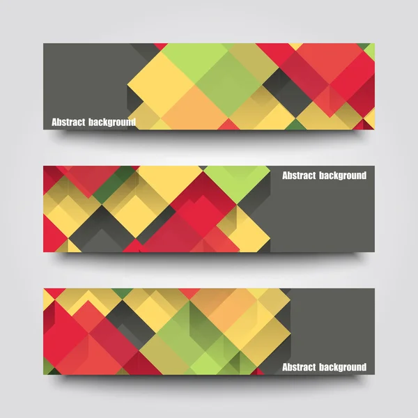 Reihe von Banner-Vorlagen mit abstraktem Hintergrund. — Stockvektor
