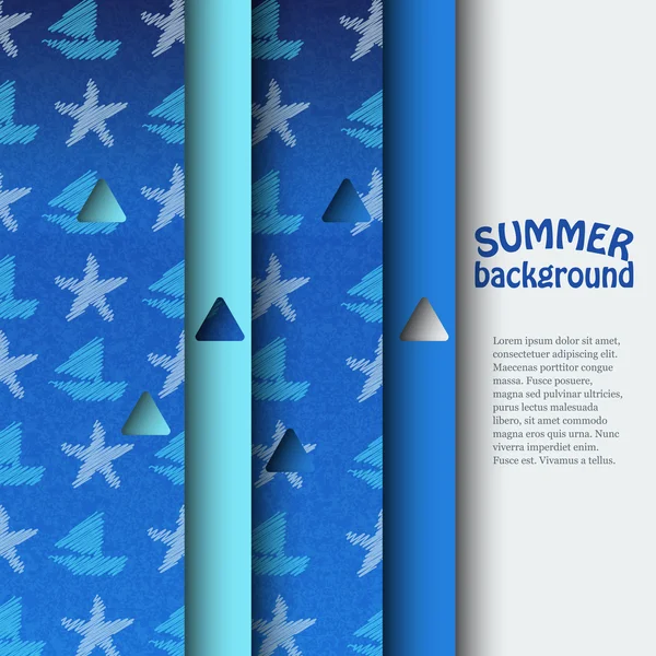 Brochure modello con sfondo estivo . — Vettoriale Stock
