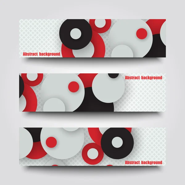 Set banner sjablonen met abstracte achtergrond. — Stockvector