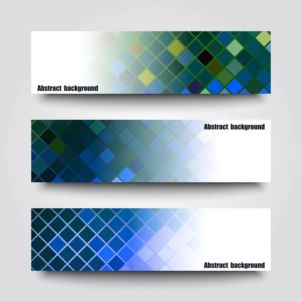 Set banner sjablonen met abstracte achtergrond. — Stockvector