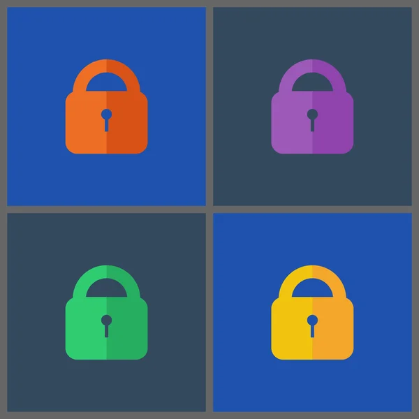 Set of banner templates with locks icon. — Stock Vector