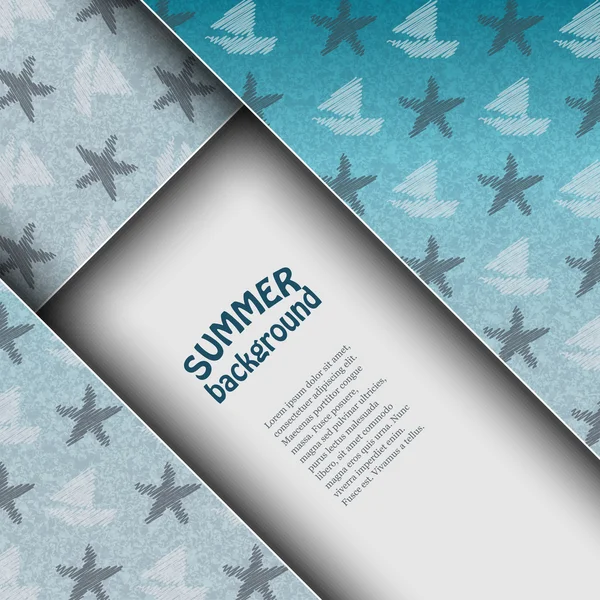 Brochure modello con sfondo estivo . — Vettoriale Stock