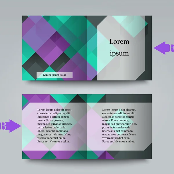 Brochure sjabloon met abstracte achtergrond. — Stockvector