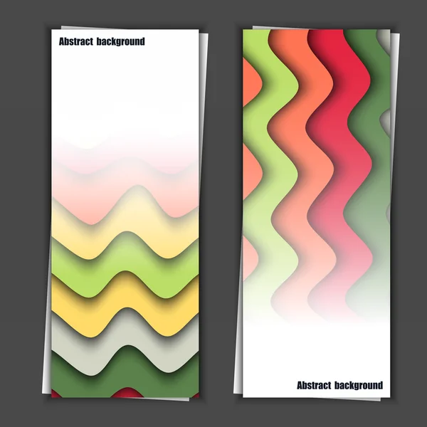 Set banner sjablonen met abstracte achtergrond. — Stockvector