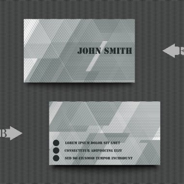 Soyut arkaplanı olan bir kartvizit şablonu. 