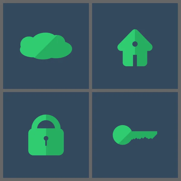 Set of four icons. — Stock Vector