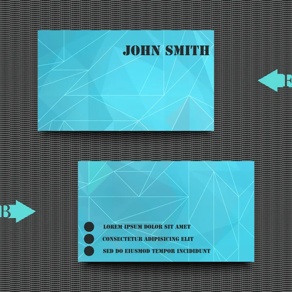 Business card template with abstract background. — Stock Vector