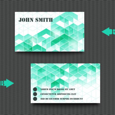 Soyut arkaplanı olan bir kartvizit şablonu. 