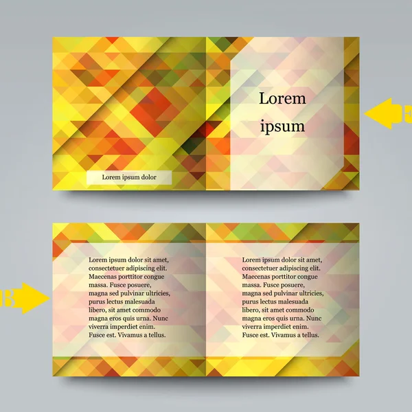 Business card template with abstract background. — Stock Vector