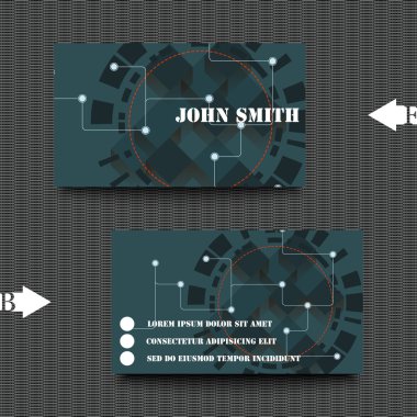 Soyut arkaplanı olan bir kartvizit şablonu. 