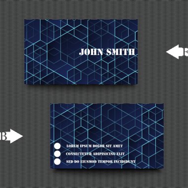 Soyut arkaplanı olan bir kartvizit şablonu. 