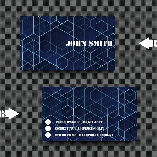 Soyut arkaplanı olan bir kartvizit şablonu. 