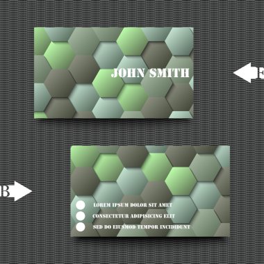 Soyut arkaplanı olan bir kartvizit şablonu. 