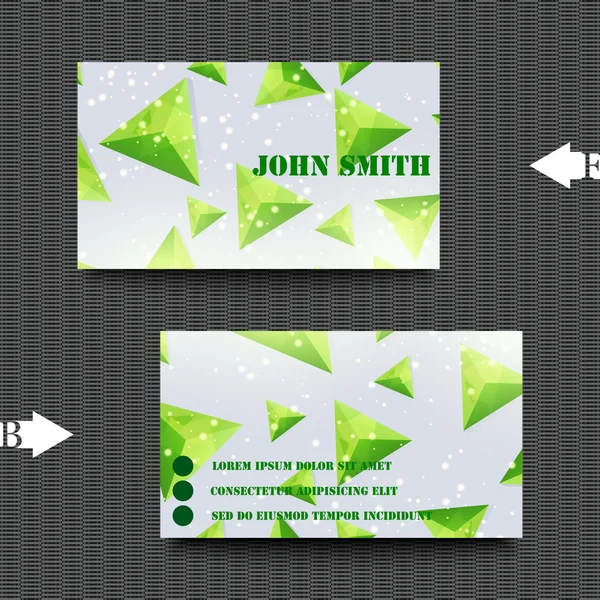 Business card template with abstract background. Stock Illustration