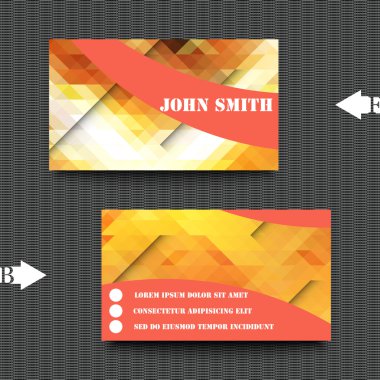 Soyut arkaplanı olan bir kartvizit şablonu.