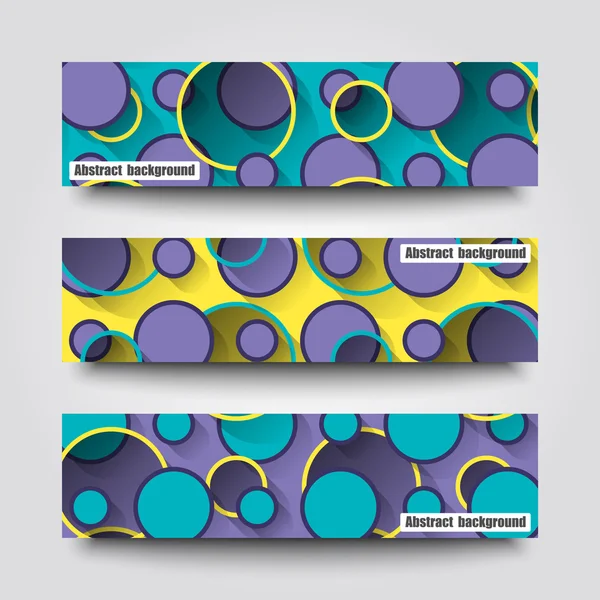 Set di modelli di banner con sfondo astratto . — Vettoriale Stock