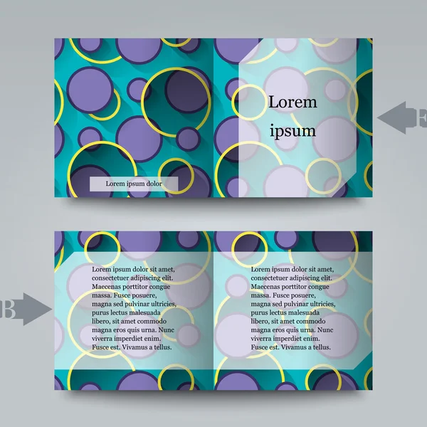 Brochure sjabloon met abstracte achtergrond. — Stockvector