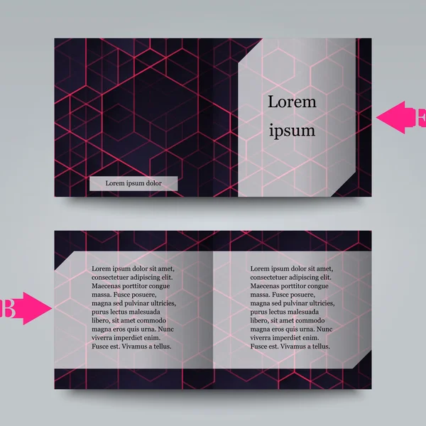 Modèle de brochure avec fond abstrait . — Image vectorielle