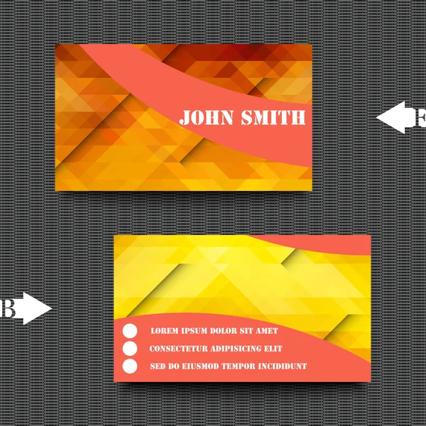 Business card template with abstract background. — Stock Vector