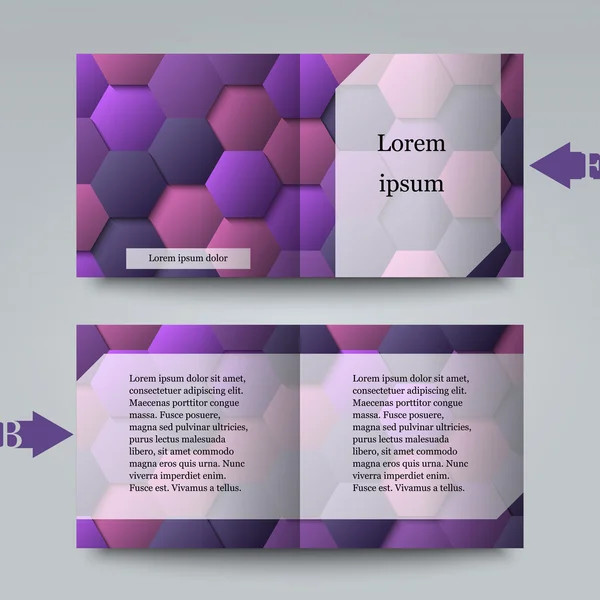 Brochure sjabloon met abstracte achtergrond. — Stockvector