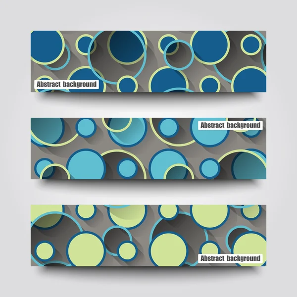 Set di modelli di banner con sfondo astratto . — Vettoriale Stock