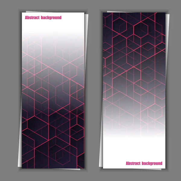 Set banner sjablonen met abstracte achtergrond. — Stockvector