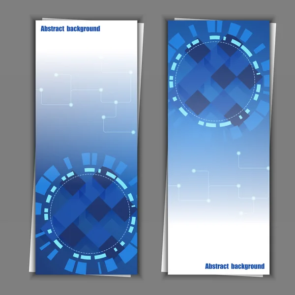 Conjunto de modelos de banner com fundo abstrato . — Vetor de Stock