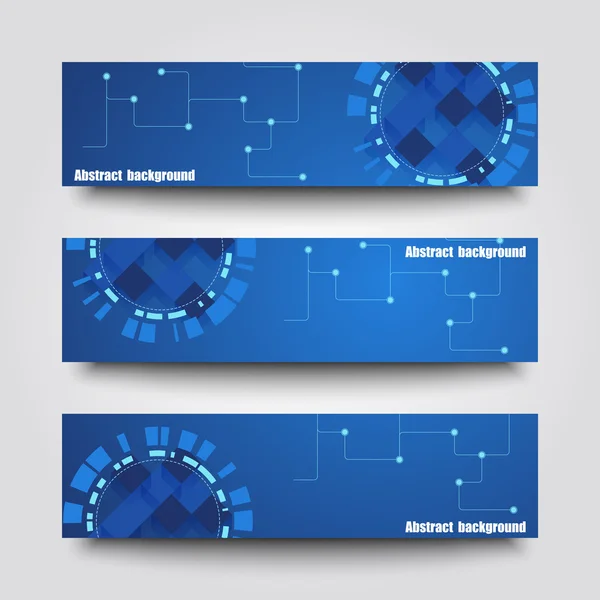 Set di modelli di banner con sfondo astratto . — Vettoriale Stock