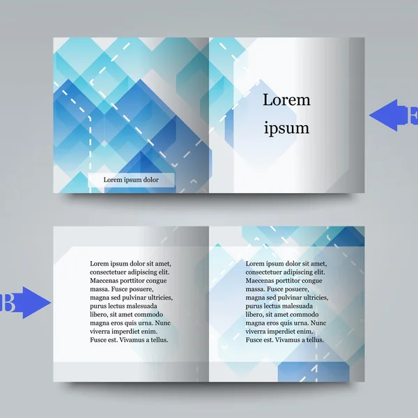 Brochure sjabloon met abstracte achtergrond. — Stockvector