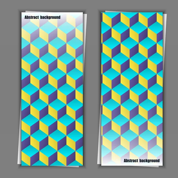 Set banner sjablonen met abstracte achtergrond. — Stockvector