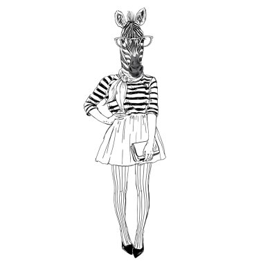 Zebra hippi kız