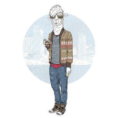 kahve içme alpaka çocuk