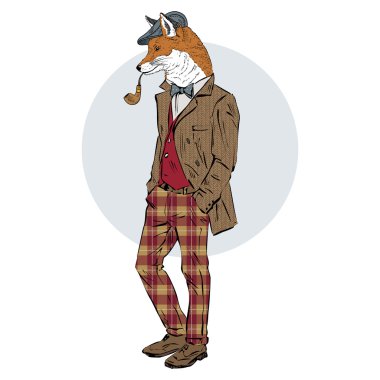 retro tarzı giyinmiş fox