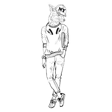 Sportif kentsel tarzı tilki