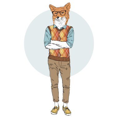 Akıllı nerdy fox  