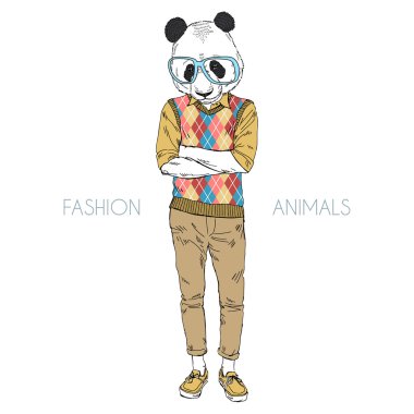 Geek panda çocuk
