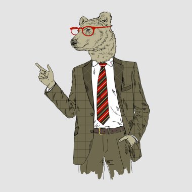 ayı iş adam işaret