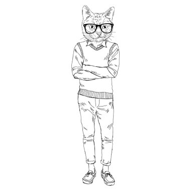  kedi nerdy hipster