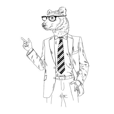 ayı iş adam işaret