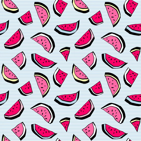 Watermelon fruity pattern — Stock Vector