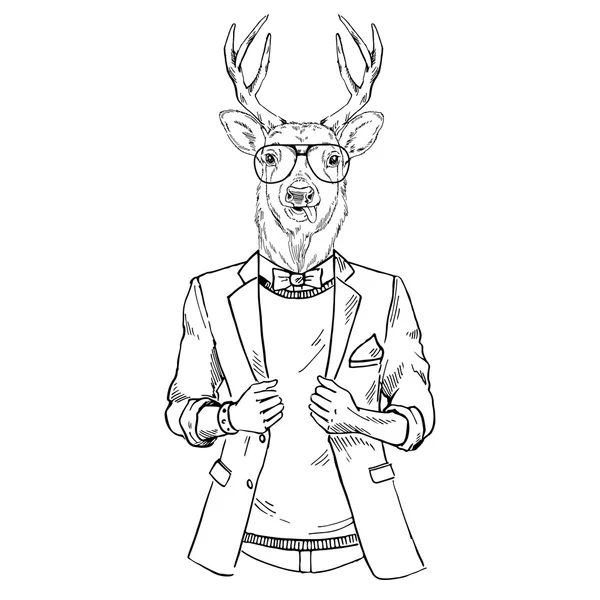 Funky cerf hipster — Image vectorielle