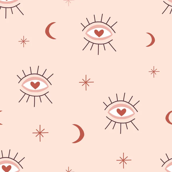 Nahtloses Muster beim Sehen von magischen Augenvektoren — Stockvektor