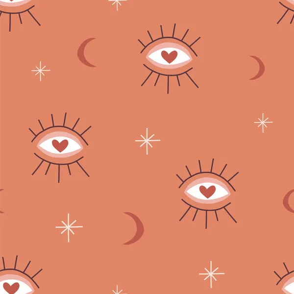 Nahtloses Muster beim Sehen von magischen Augenvektoren — Stockvektor