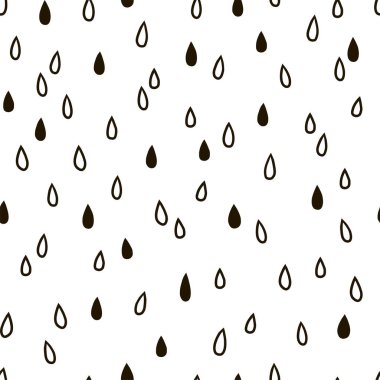 Yağmur damlası şekilsiz vektör deseni