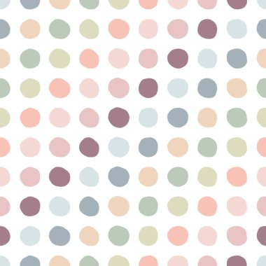 Gökkuşağı renkleri polka noktalar vektörsüz desen